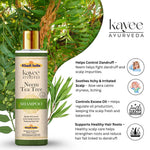 Kayee Ayurveda Neem & Tea Tree Herbal Shampoo | Scalp Care Shampoo for Oily, Dull & Flaky-Looking Scalp | Herbal Hair Cleanser for Freshness, Cleansing, Hair Conditioning & Healthy-Looking Shine | 210 ml