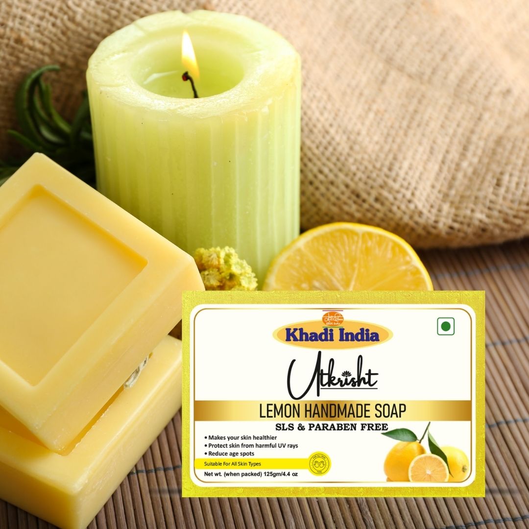 Utkrisht Khadi Natural Lemon Soap (125g)