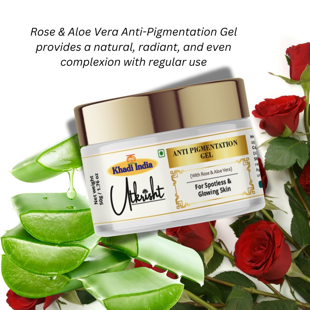 Khadi Anti Pigmentation Face Gel for Dark Spots & Blemishes | Brightening Gel for Uneven Skin Tone | Hydrating & Skin Smoothing Face Gel | For Men & Women | 50 gm