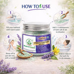 Bhudevam Naturals Khadi Lavender & Basil Bath Salts – Relaxing Aromatherapy Soak for Stress Relief, Muscle Relaxation & Skin Care- 200GM
