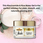 Khadi Rice Water & Niacinamide Face Gel | Oil Control, Pore Care & Skin Brightening | Hydrating Non-Sticky Gel | Men & Women- 50GM