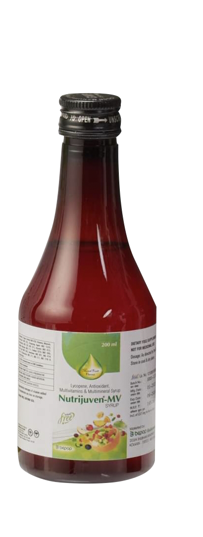 Nutrijuven-MV Syrup (200ml Each) Sugar Free Mix Fruit