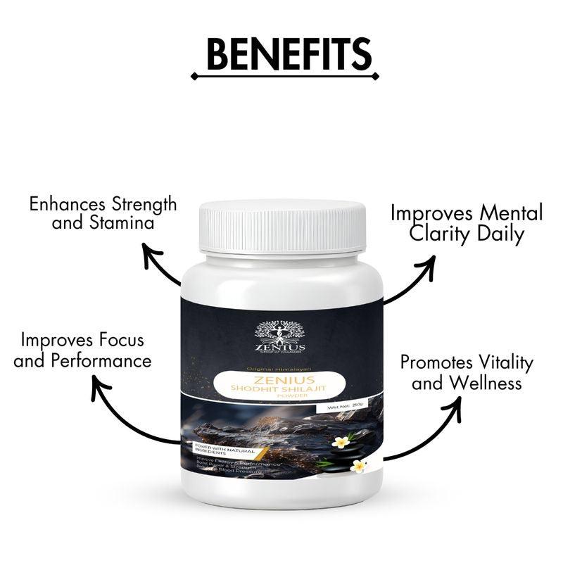Zenius Shodhit Shilajit Powder - for Stamina and Energy Boost, Sexual Stamina Booster - 200gm Powder