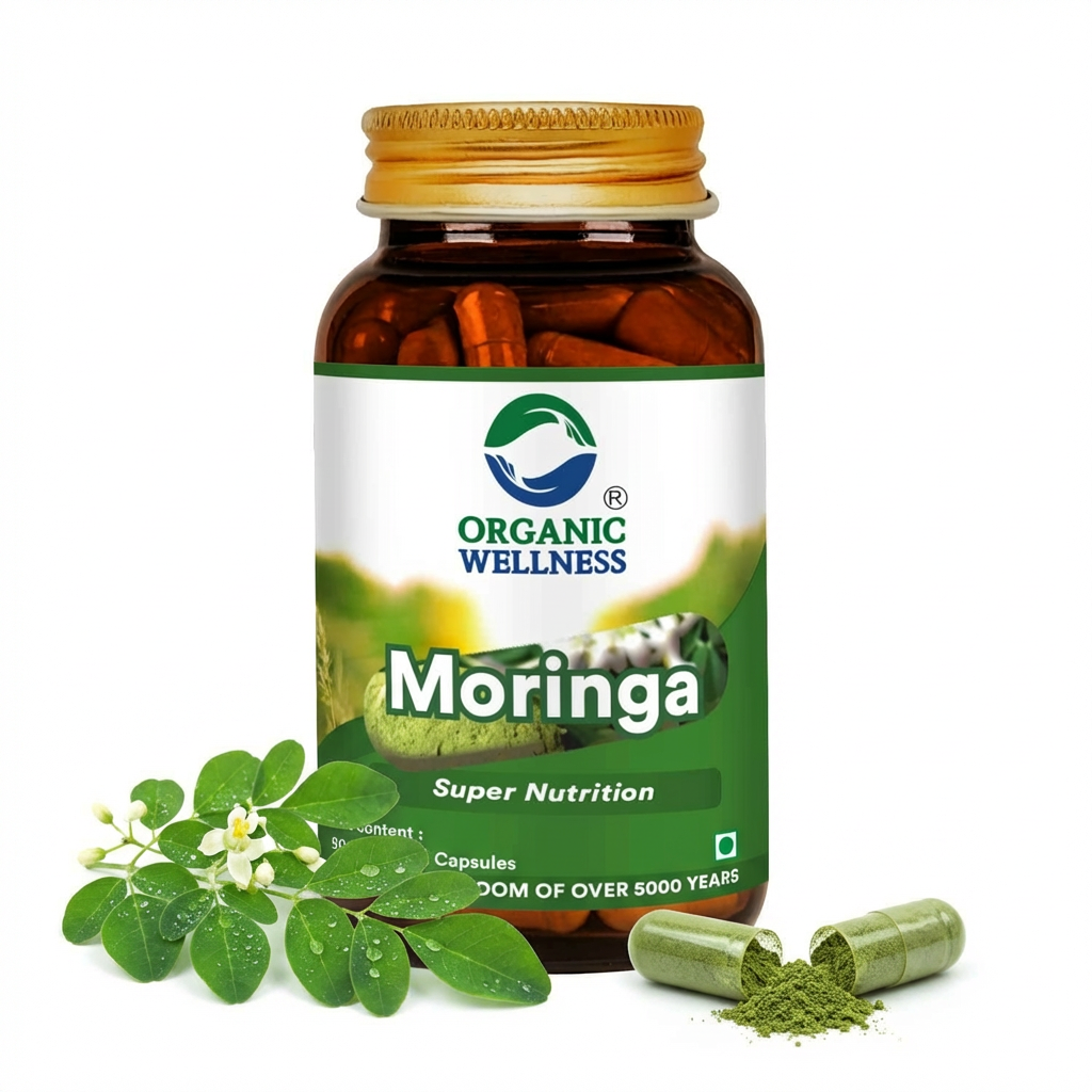 Organic Wellness Moringa Essential Nutrition Capsules  - 90 N Veg Capsules