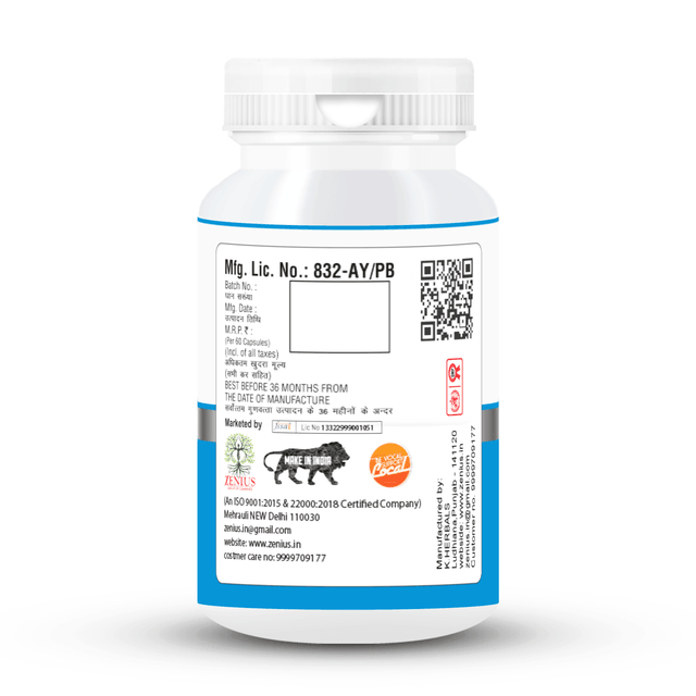 Zenius Calcium Iron Tablets - for Bone Strength, Blood Health, and Vital Nutrients - 60 Tablets