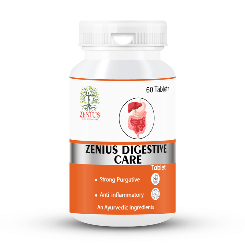 Zenius Digestive Care Tablets - Natural Ayurvedic Digestive Tablets - 60 Tablets