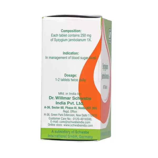 Dr Willmar Schwabe India Syzygium Jambolanum Trituration Tablet 1X - 20gm