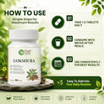 Pure Nutrition Gokshura Tablets (250mg | 90 Tablets)