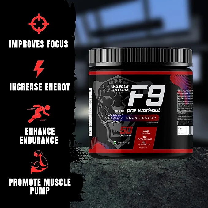 Muscle Asylum F9 Pre-Workout Cola