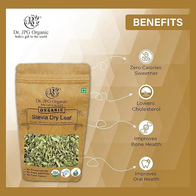 DR. JPG ORGANIC FOODS & HERBALS Stevia Dry Leaves (150g)