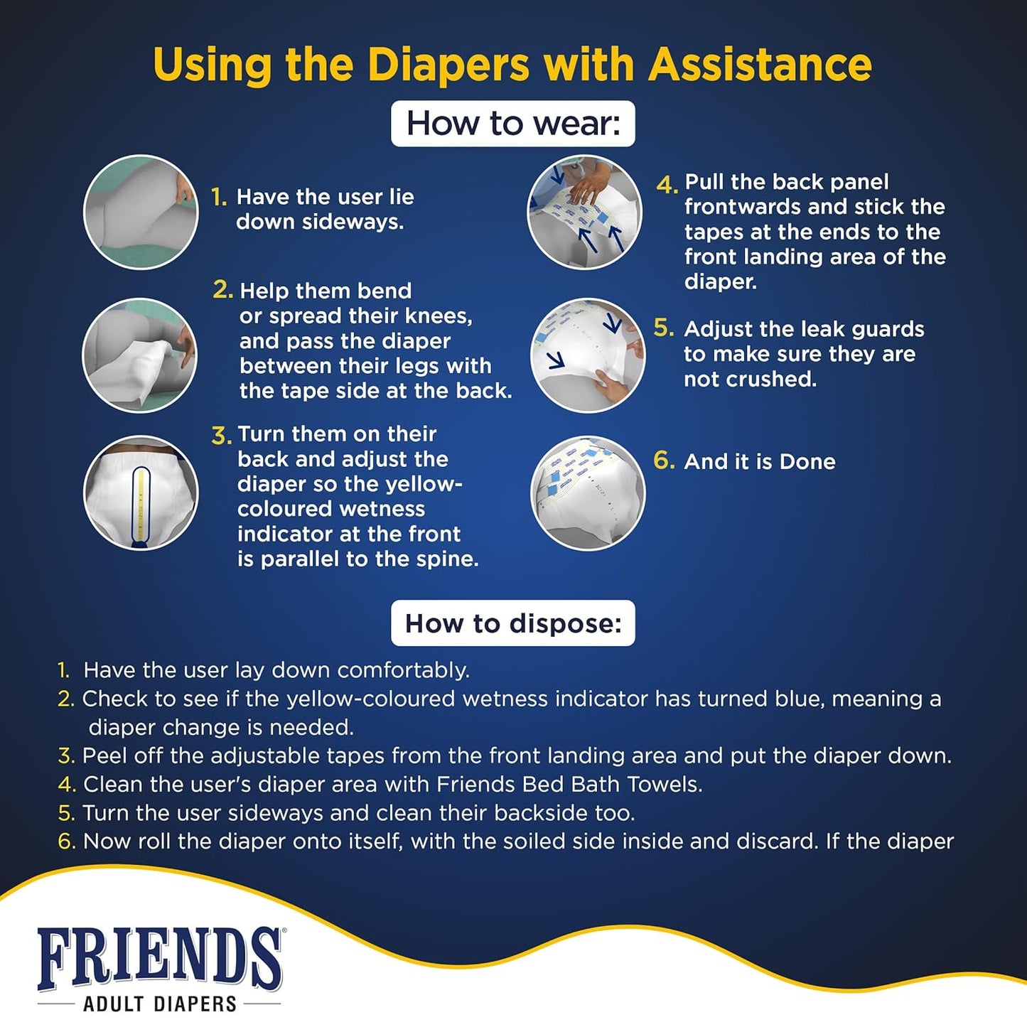 Friends Economy Adult Diaper Tape Medium