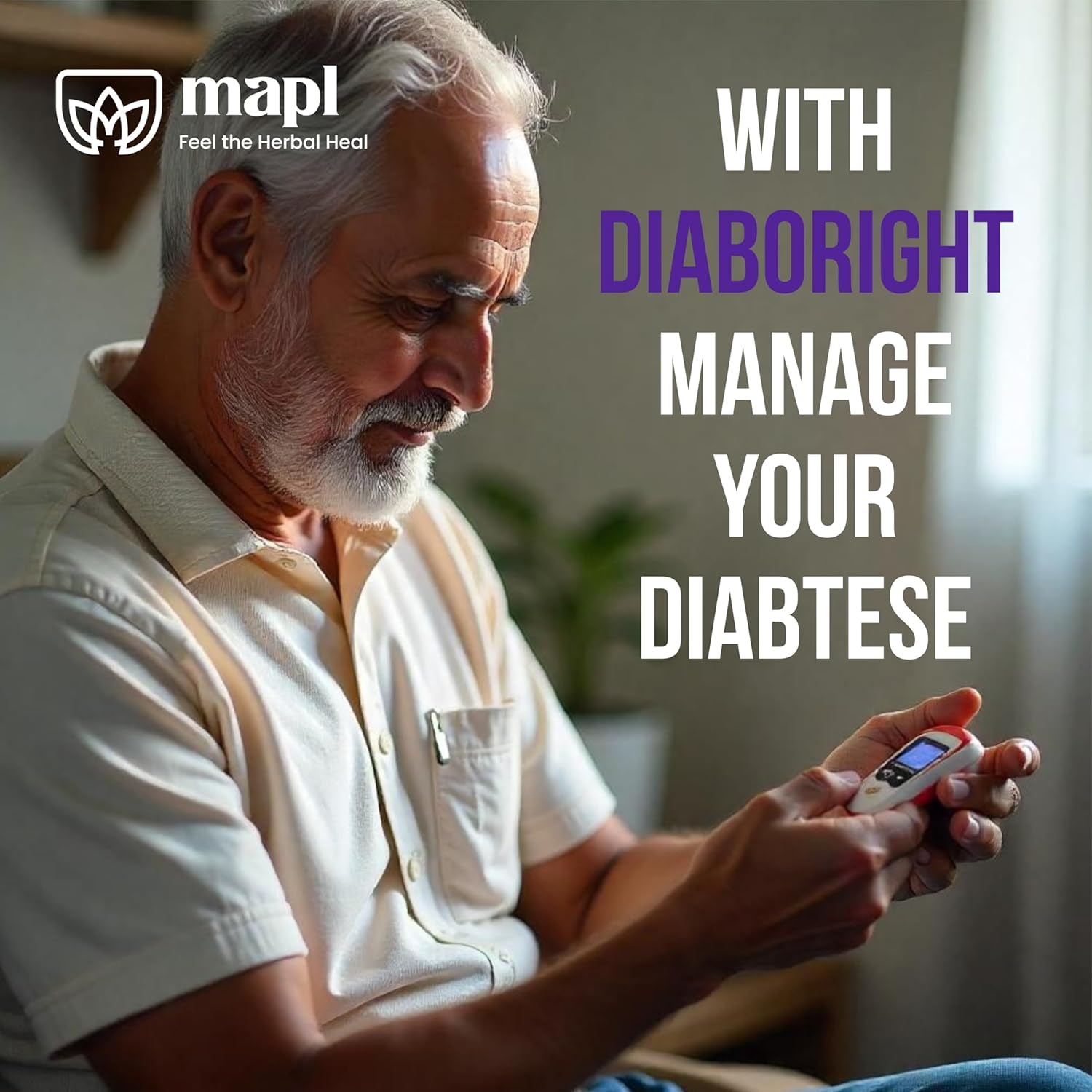 MAPL Diaboright Blood Sugar Care Juice 500ml | Neem, Giloy, Karela, Jamun & Shilajit | Supports Glucose Control, Energy & Immunity