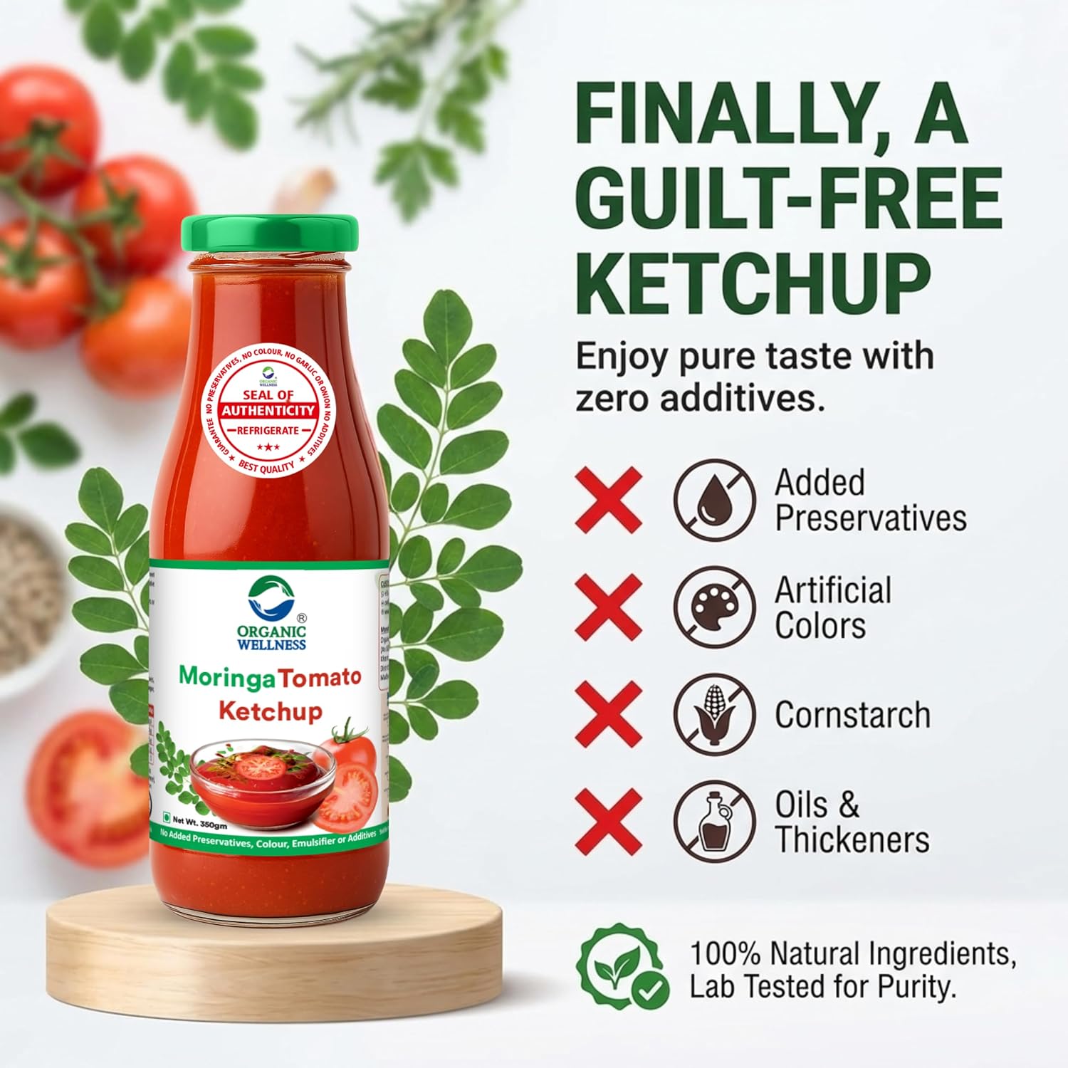 Organic Wellness Moringa Tomato Ketchup 350g