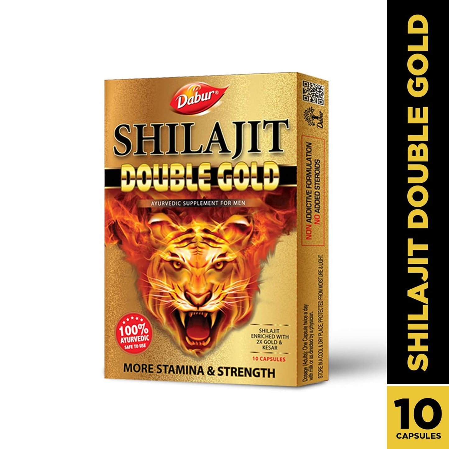 Dabur Shilajit Double Gold Capsules For Men | For Immunity, Strength & Stamina - 10 Capsules