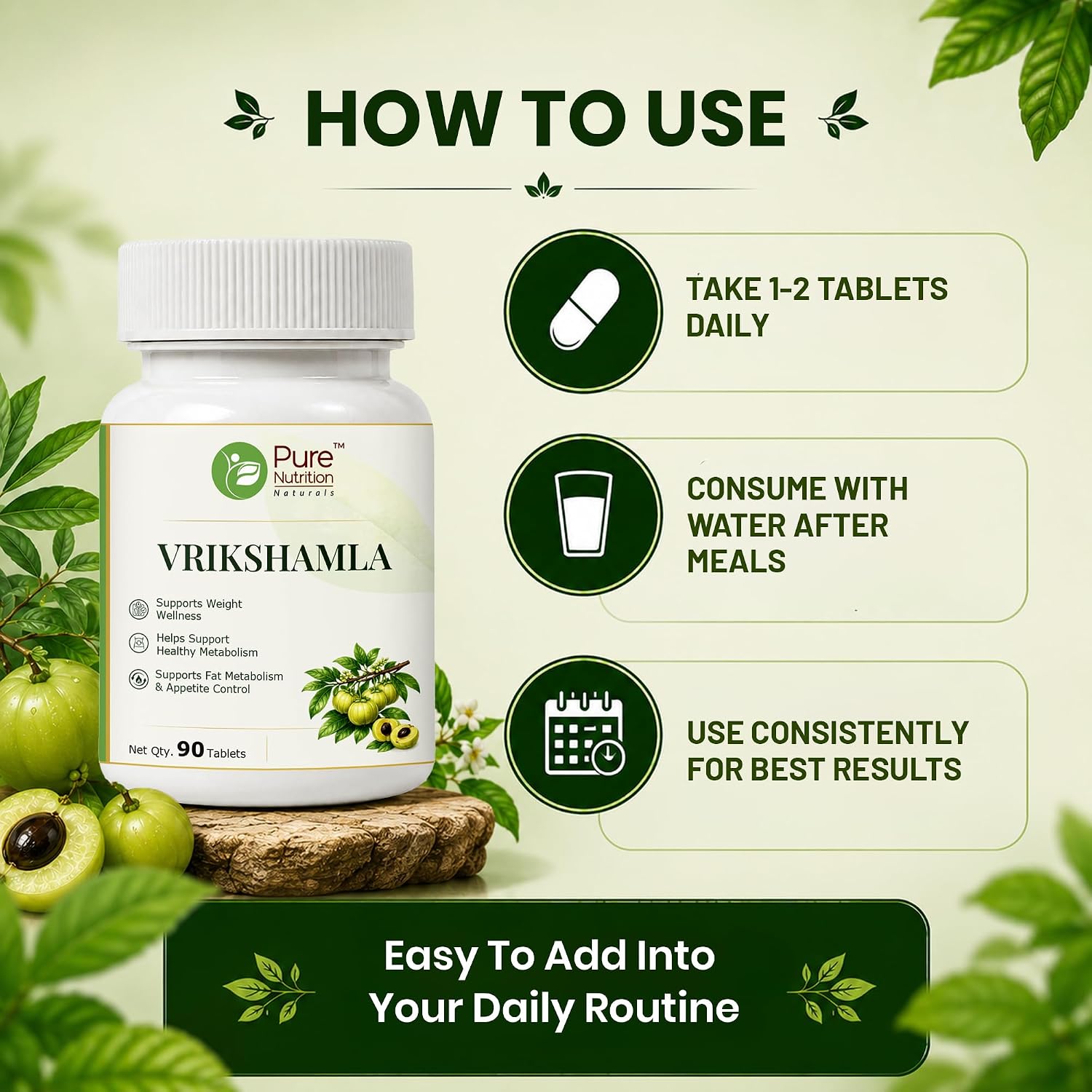 Pure Nutrition Vrikshamla Tablets (250mg | 90 Tablets)