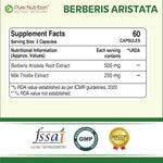 Pure Nutrition Berberis Aristata Capsules Supplement - 60 Veg Capsules