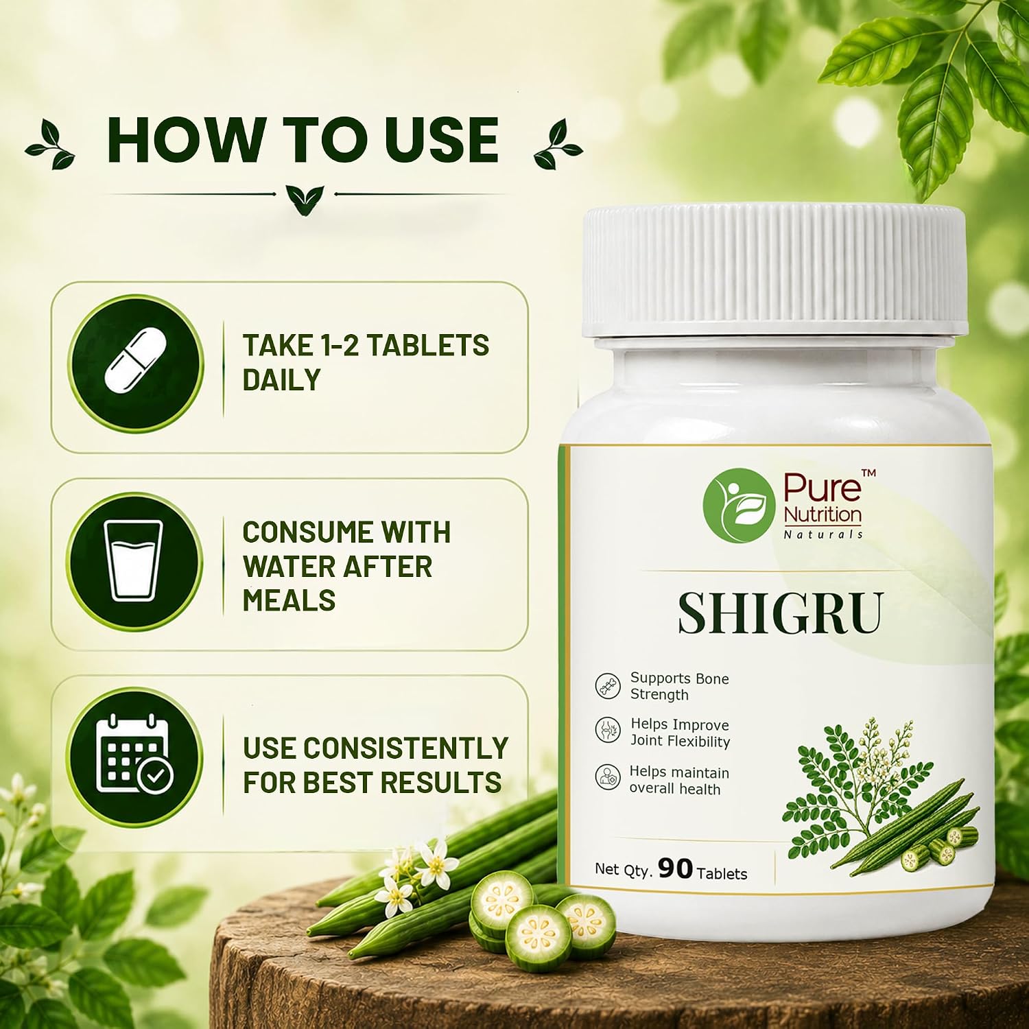 Pure Nutrition Shigru Tablets (250mg | 90 Tablets)