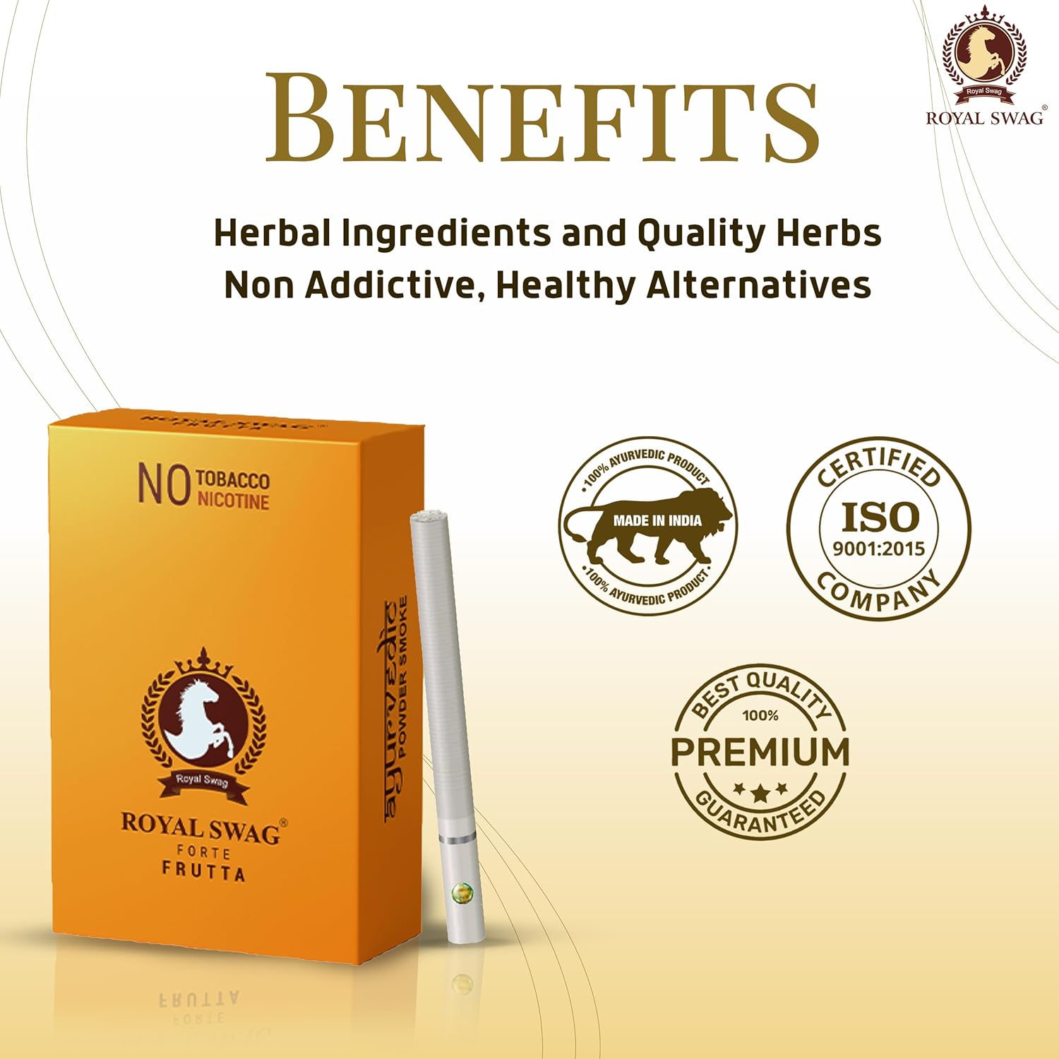 Royal Swag Herbal Cigarettes Mint & Frutta Flavour - Tobacco Free (10 Sticks - 2 Pack)