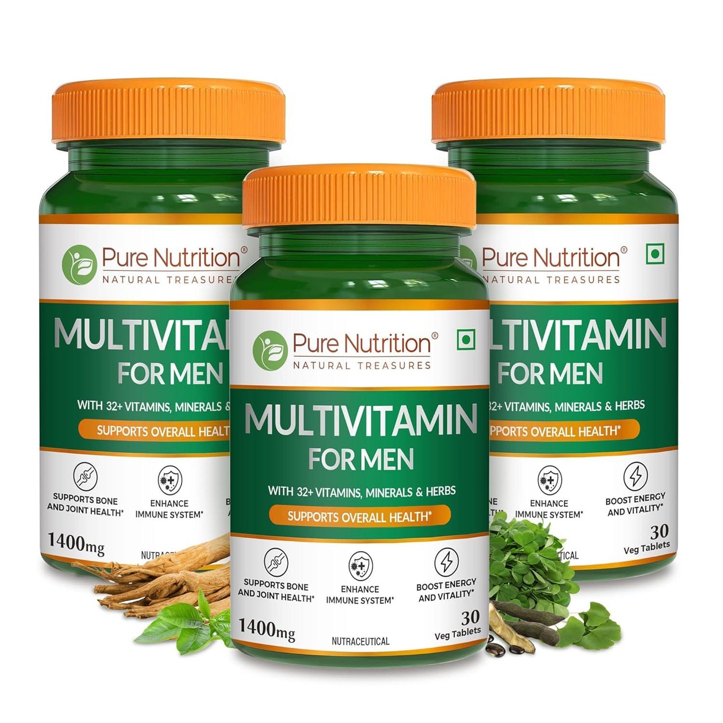 Pure Nutrition Multivitamin for Men Tablet | For Healthy Bones & Immunity | Tablet