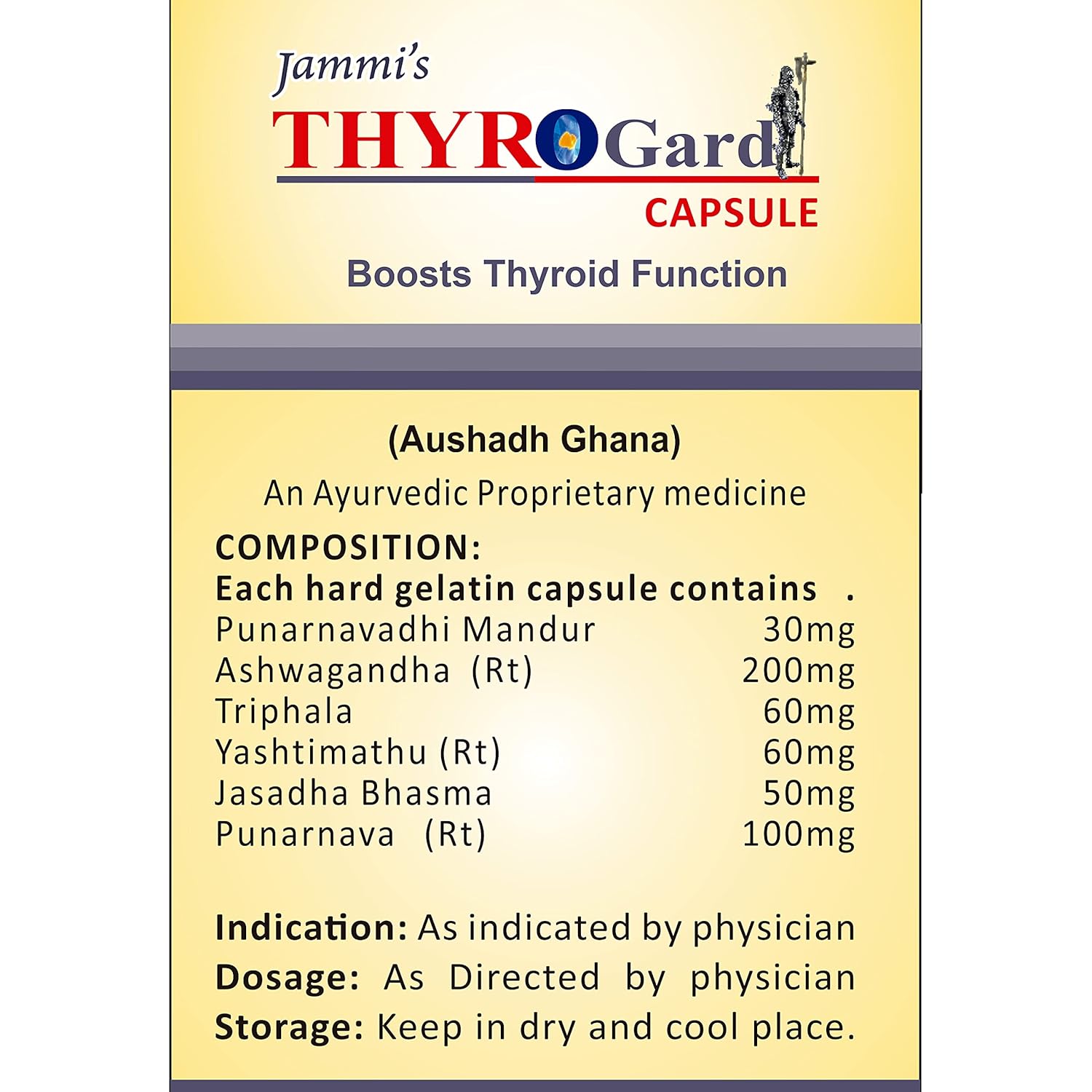 Jammi Thyrogard Capsules - 100 Tablets