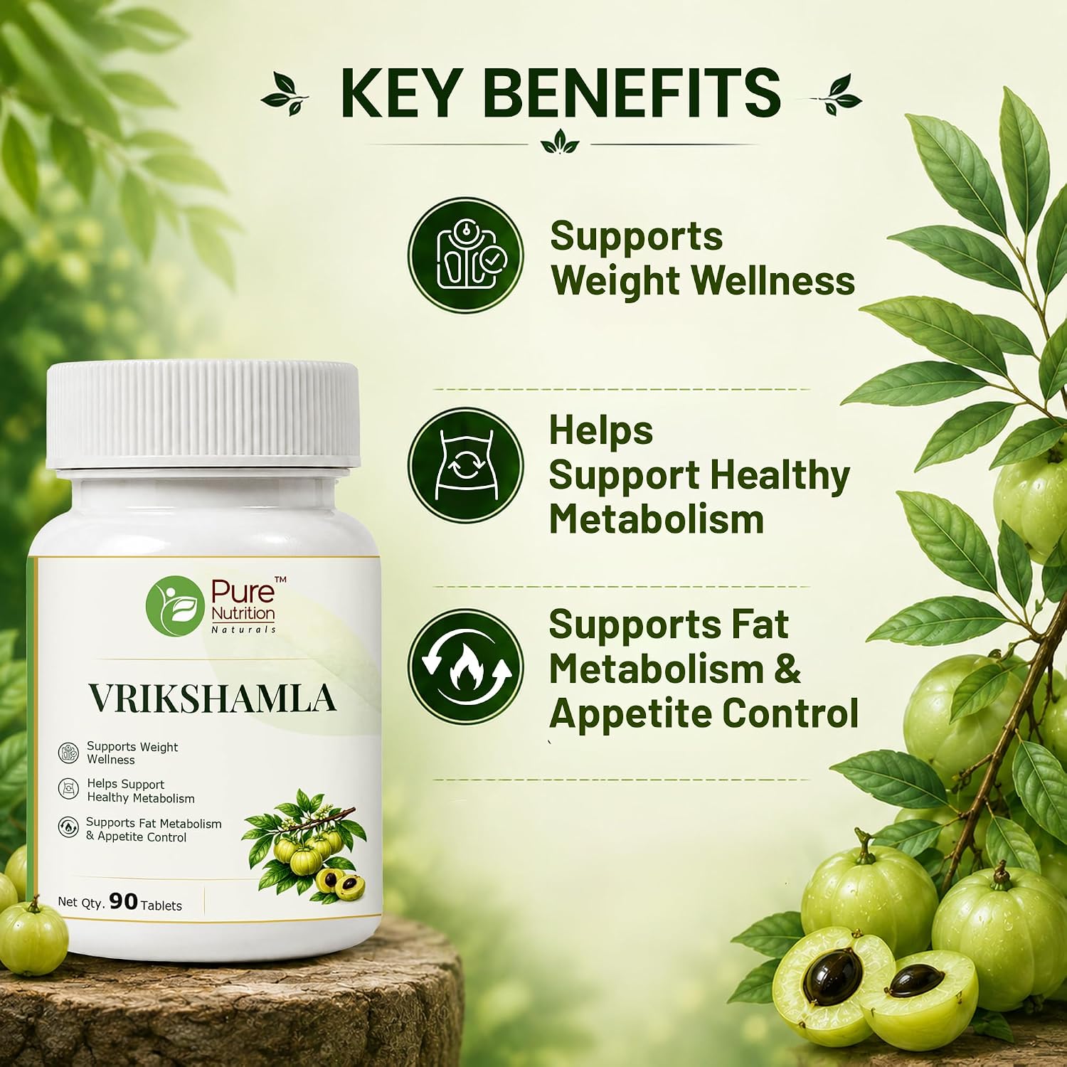 Pure Nutrition Vrikshamla Tablets (250mg | 90 Tablets)