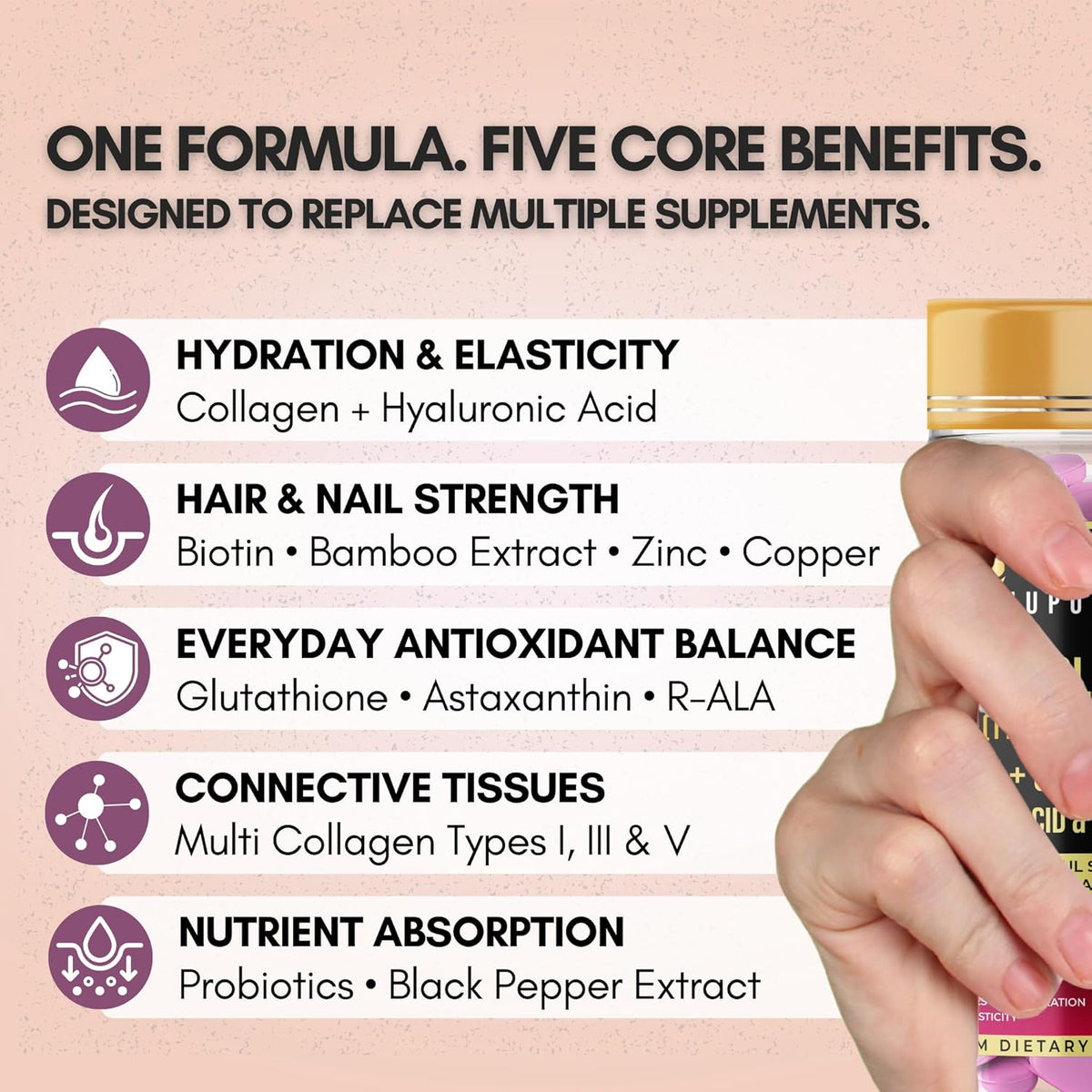 Anupurak Multi Collagen (Type I, III & V) Tablet (90 Each)