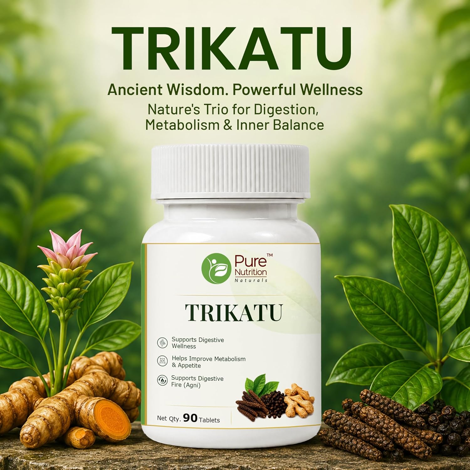 Pure Nutrition Trikatu Tablets (250mg | 90 Tablets)