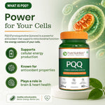 Pure Nutrition PQQ 20mg, 60 Capsules | Cellular Energy, Antioxidant & Healthy Aging Support