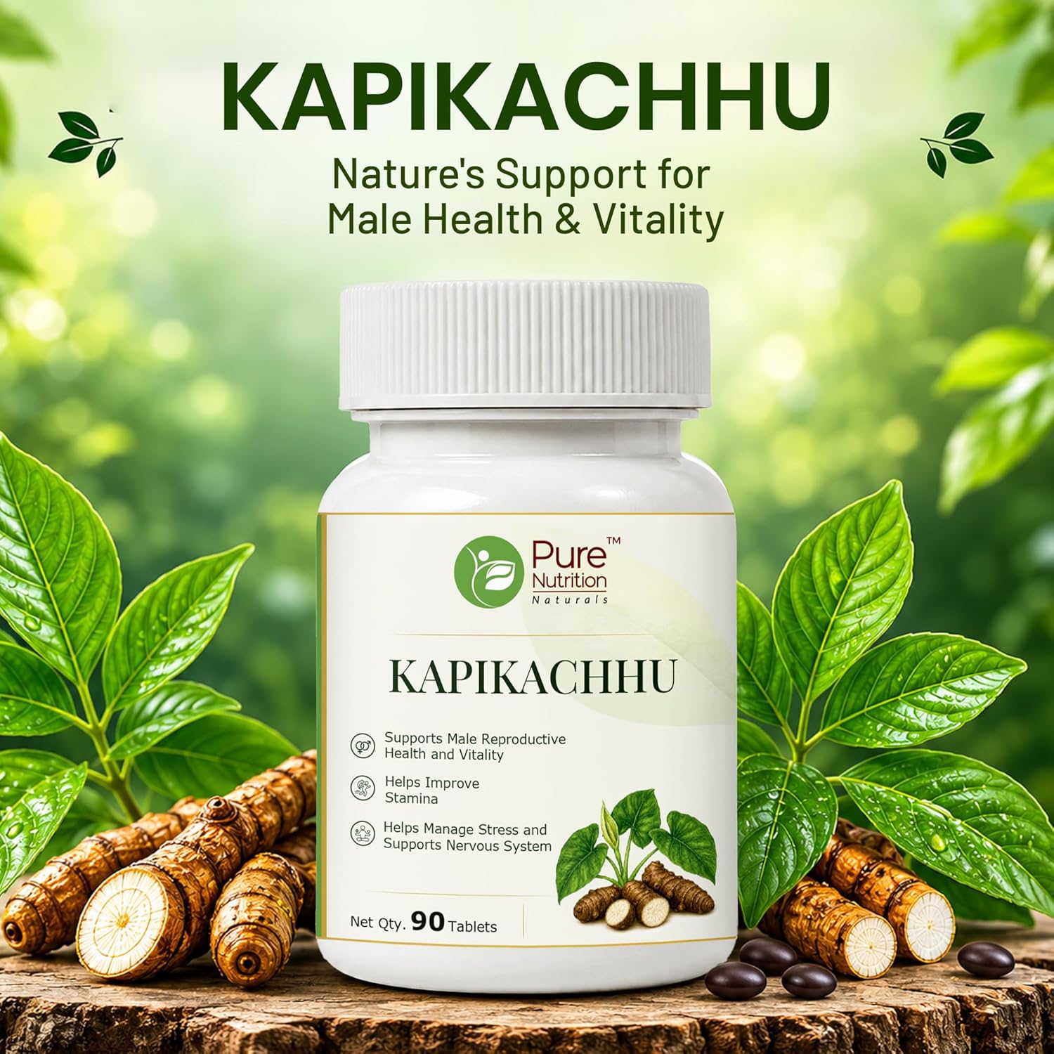 Pure Nutrition Kapikachhu Tablets (250mg | 90 Tablets)