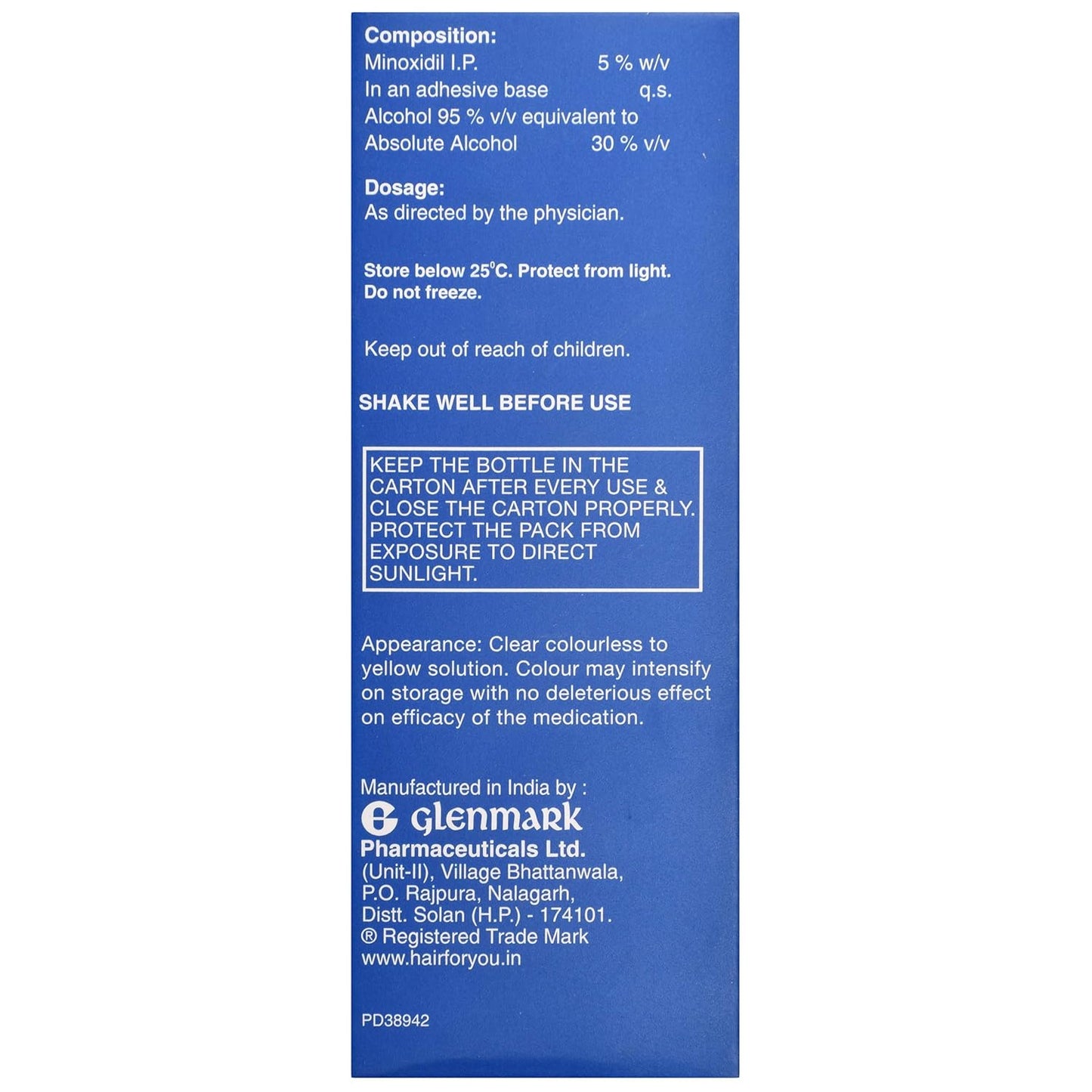 Hair 4U 5%- Minoxidil Topical Solution - 60 ml