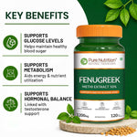 Pure Nutrition Fenugreek Extract 1200mg, 120 Capsules | Herbal Supplement for Digestive & Wellness Support
