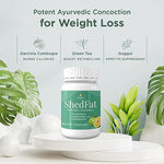 Indiherbs Wellness SHEDFAT Capsules,Pre Workout Supplement for Weight Loss,Garcia Cambogia,Green Tea & Guggul,100% Natural & Herbal Capsules