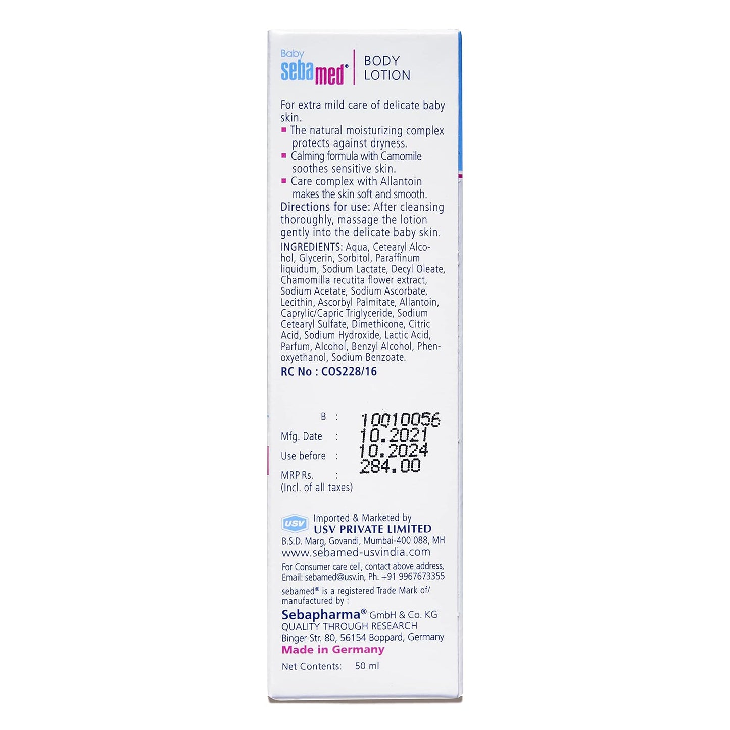 Sebamed Baby Body Milk Lotion | pH 5.5 |I deal for Dry skin | Daily Moisturisation - 400ml