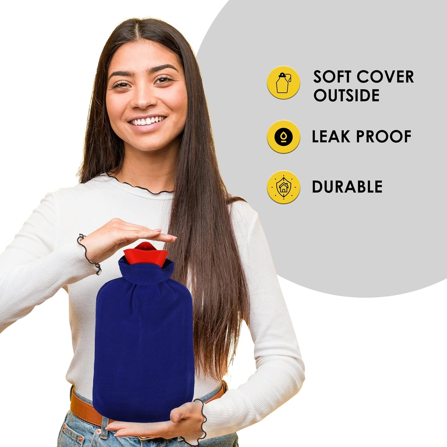 Equinox Hot Water Bottle with Cover EQ-HT-01 C
