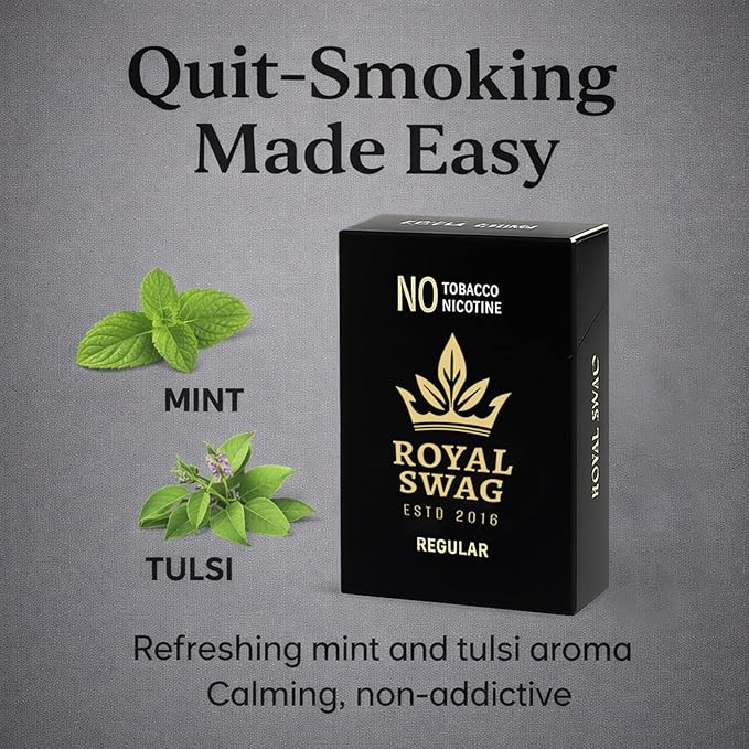 Royal Swag Ayurvedic Herbal Wellness Sticks Regular Flavour - 100% Tobacco & Nicotine Free (20 Sticks)
