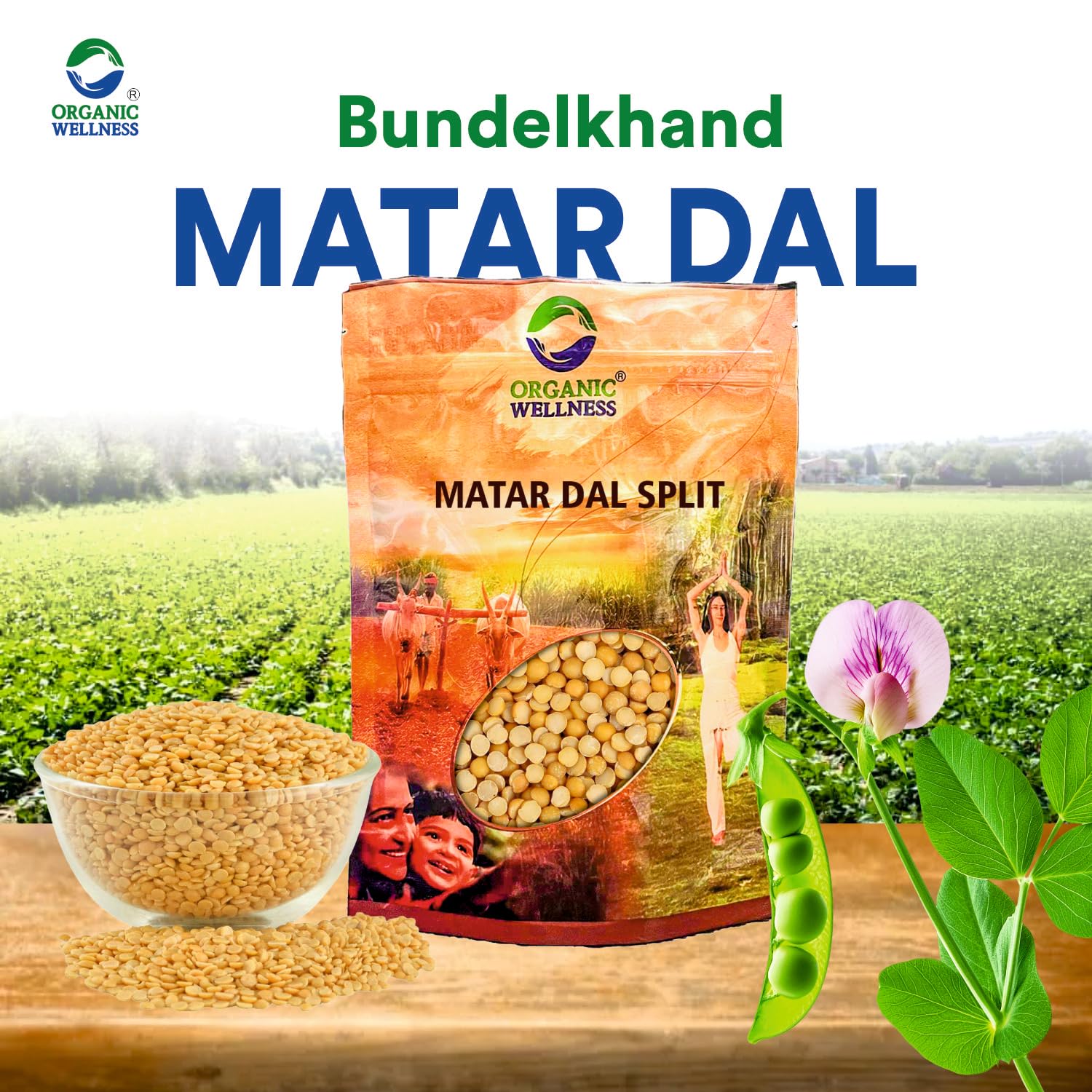 Organic Wellness Matar Dal - 450 grams