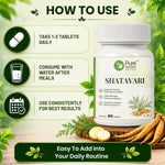 Pure Nutrition Shatavari Tablets (250mg | 90 Tablets)