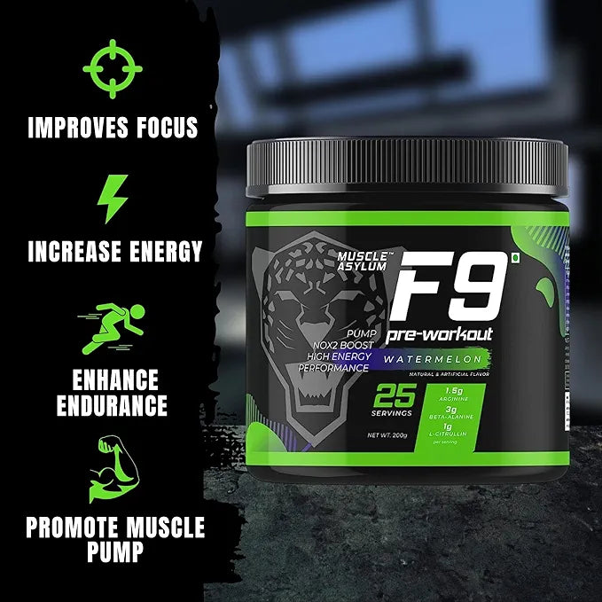 Muscle Asylum F9 Pre-Workout Watermelon