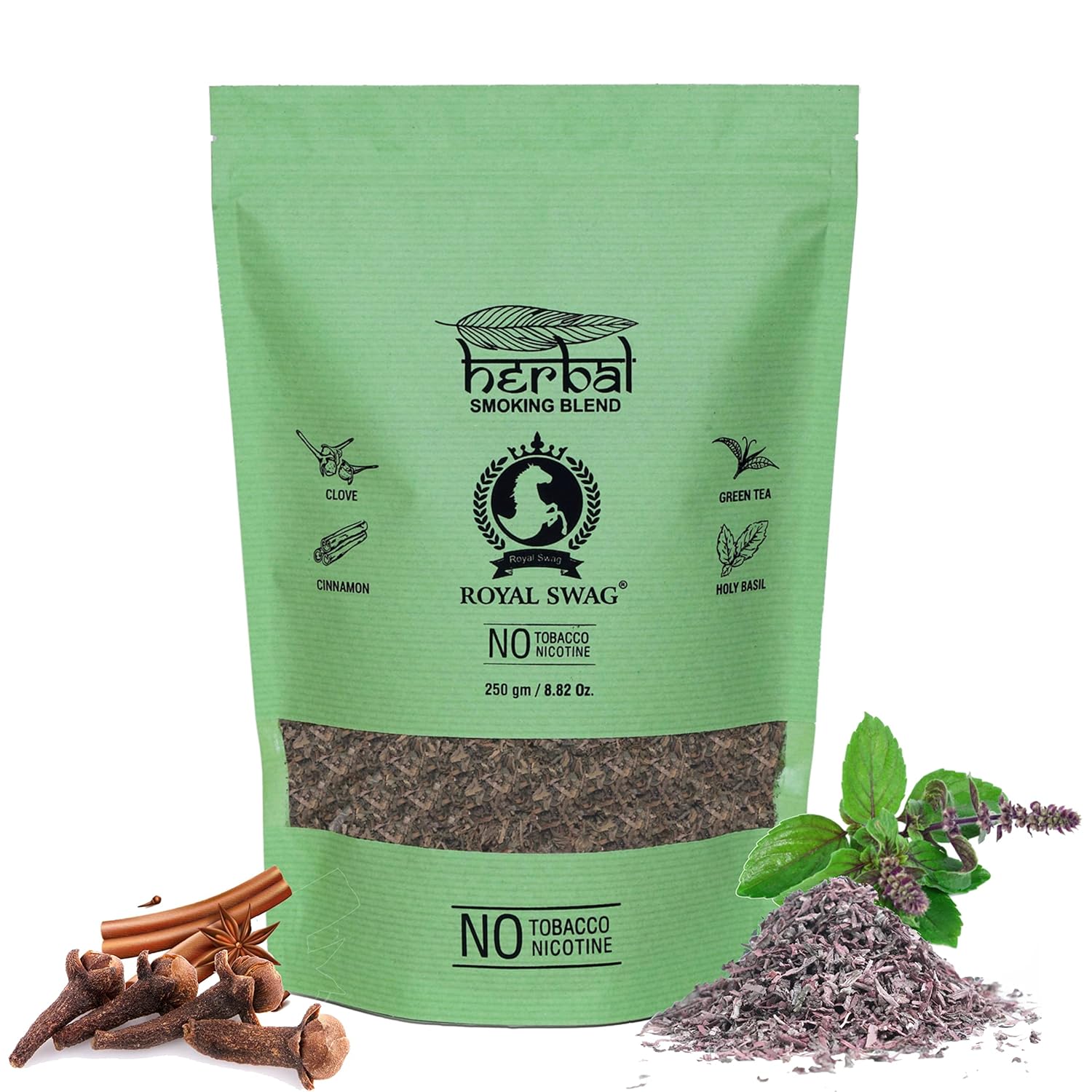 Royal Swag Herbal Smoking Mixture Cinnamon & Clove - Tobacco Free (250g / 8.8 oz)