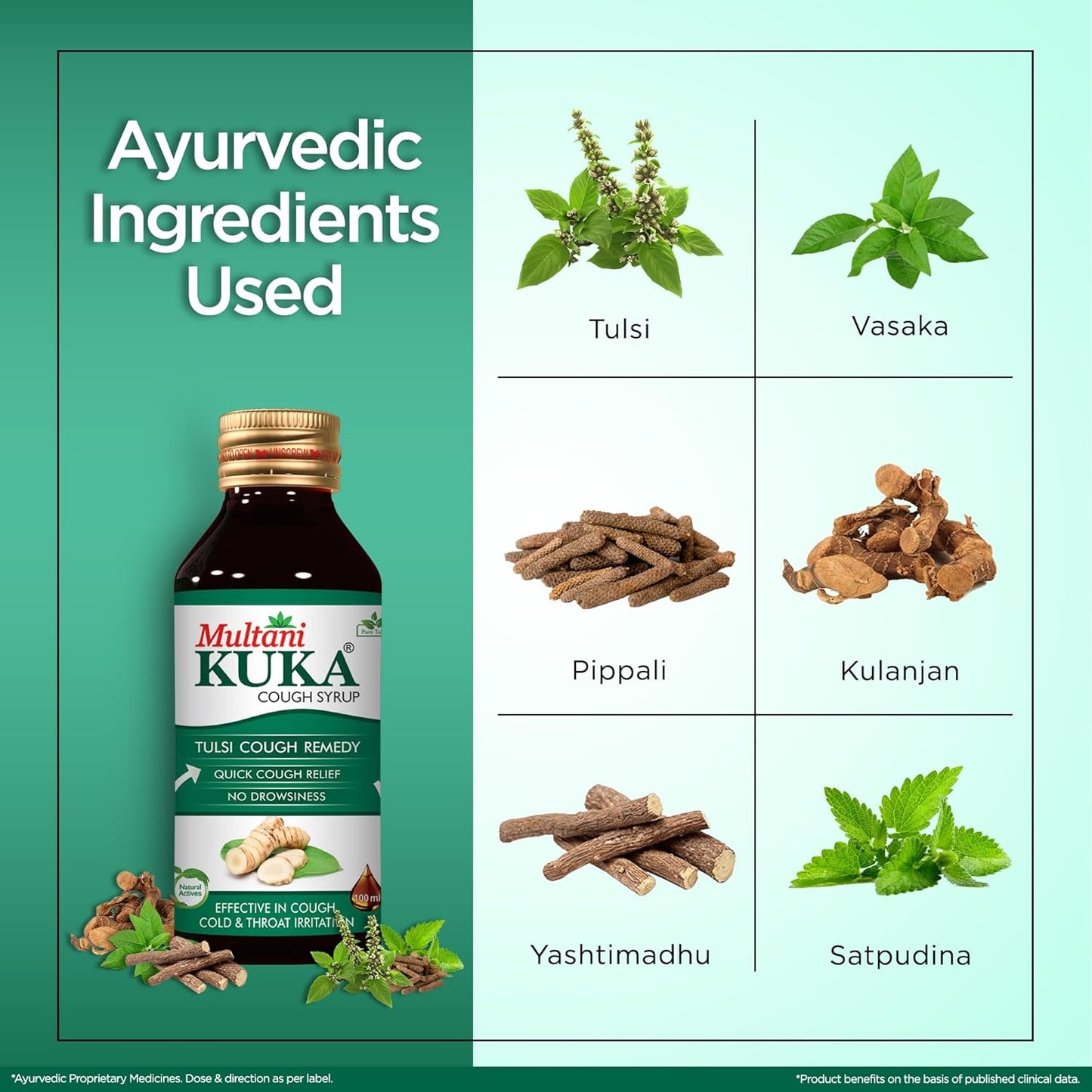 Multani Kuka Cough Syrup | Non-Drowsy - 100ml Syrup