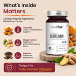 Pure Nutrition Liposomal Curcumin with Ginger Extract, 30 Capsules | Antioxidant & Joint Support