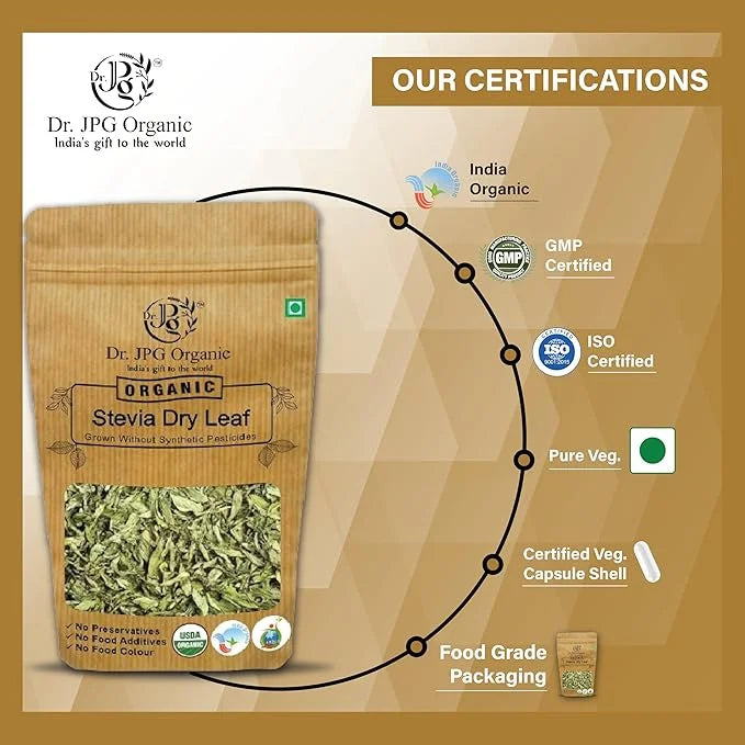 DR. JPG ORGANIC FOODS & HERBALS Stevia Dry Leaves (150g)