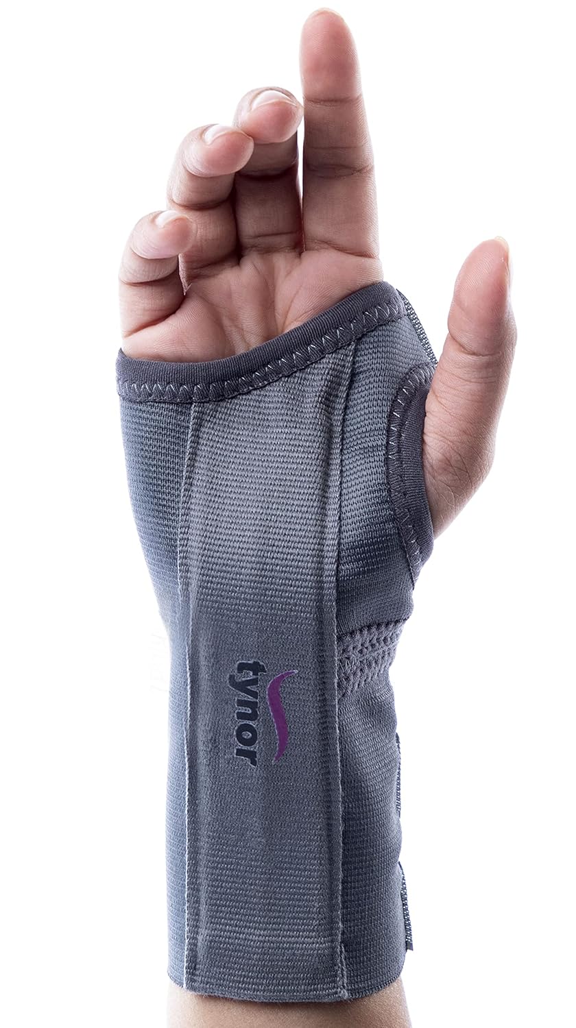 Tynor E 01 Elastic Wrist Splint Large Grey Left