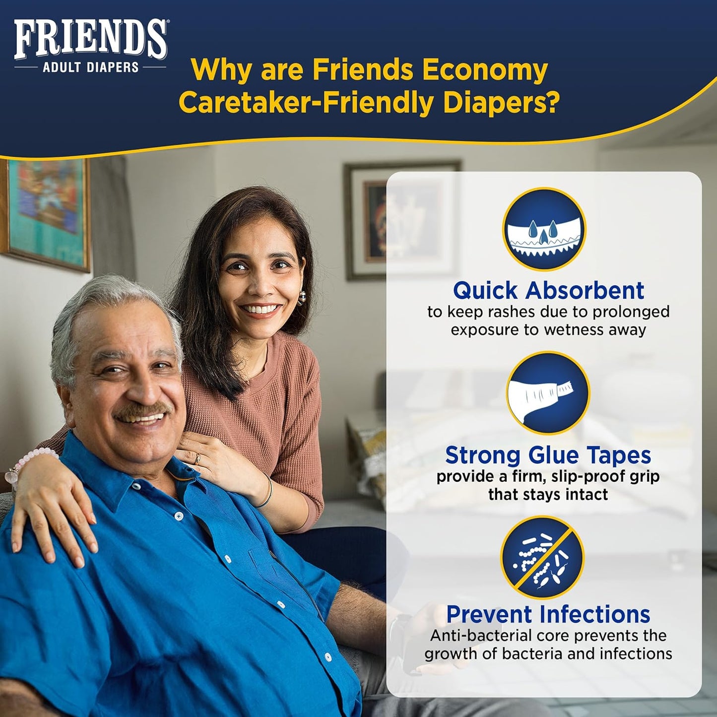 Friends Economy Adult Diaper Tape Large -10 Diapers