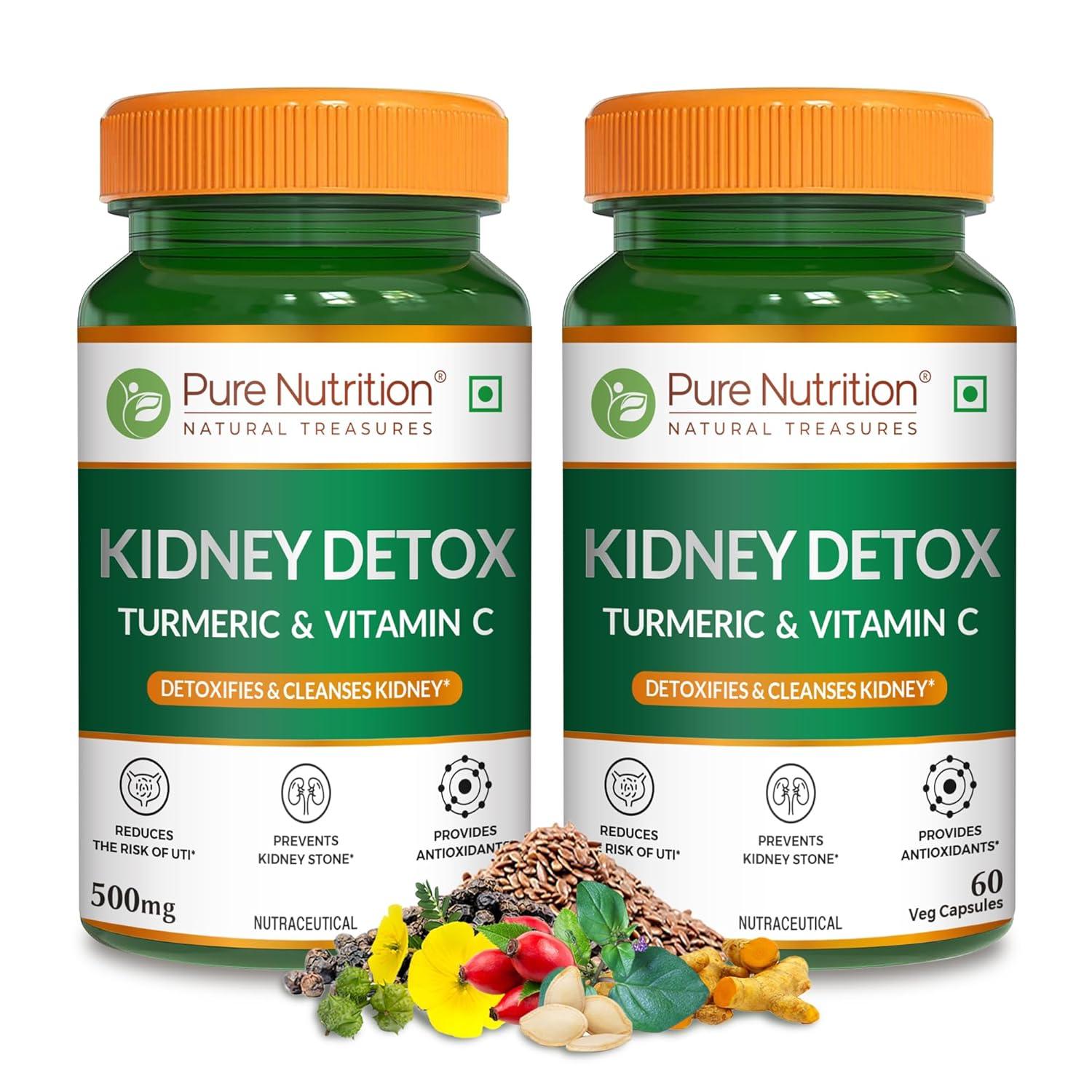 Pure Nutrition Kidney Detox Turmeric & Vitamin C Veg Capsule