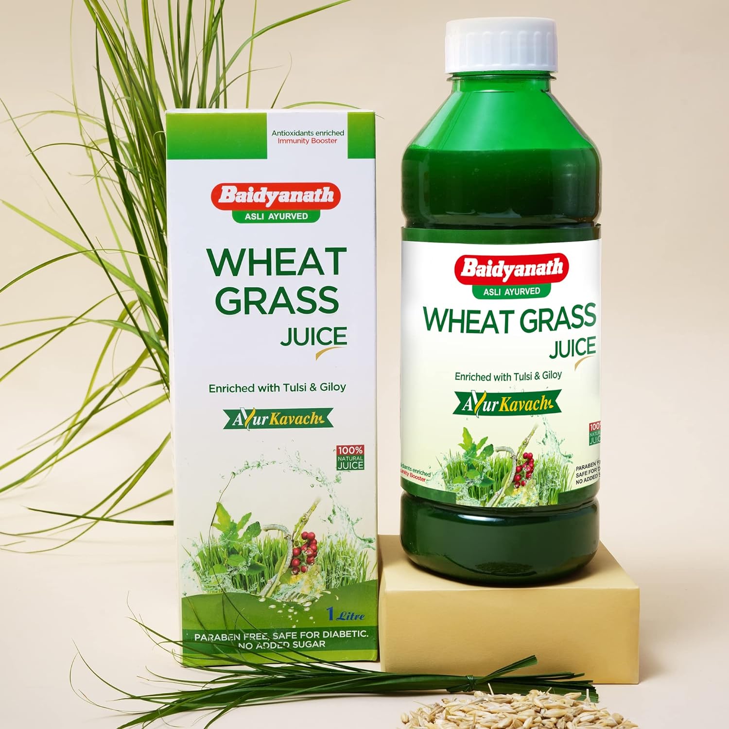 Baidyanath (Jhansi) Wheat Grass Juice Enriched with Tulsi & Giloy