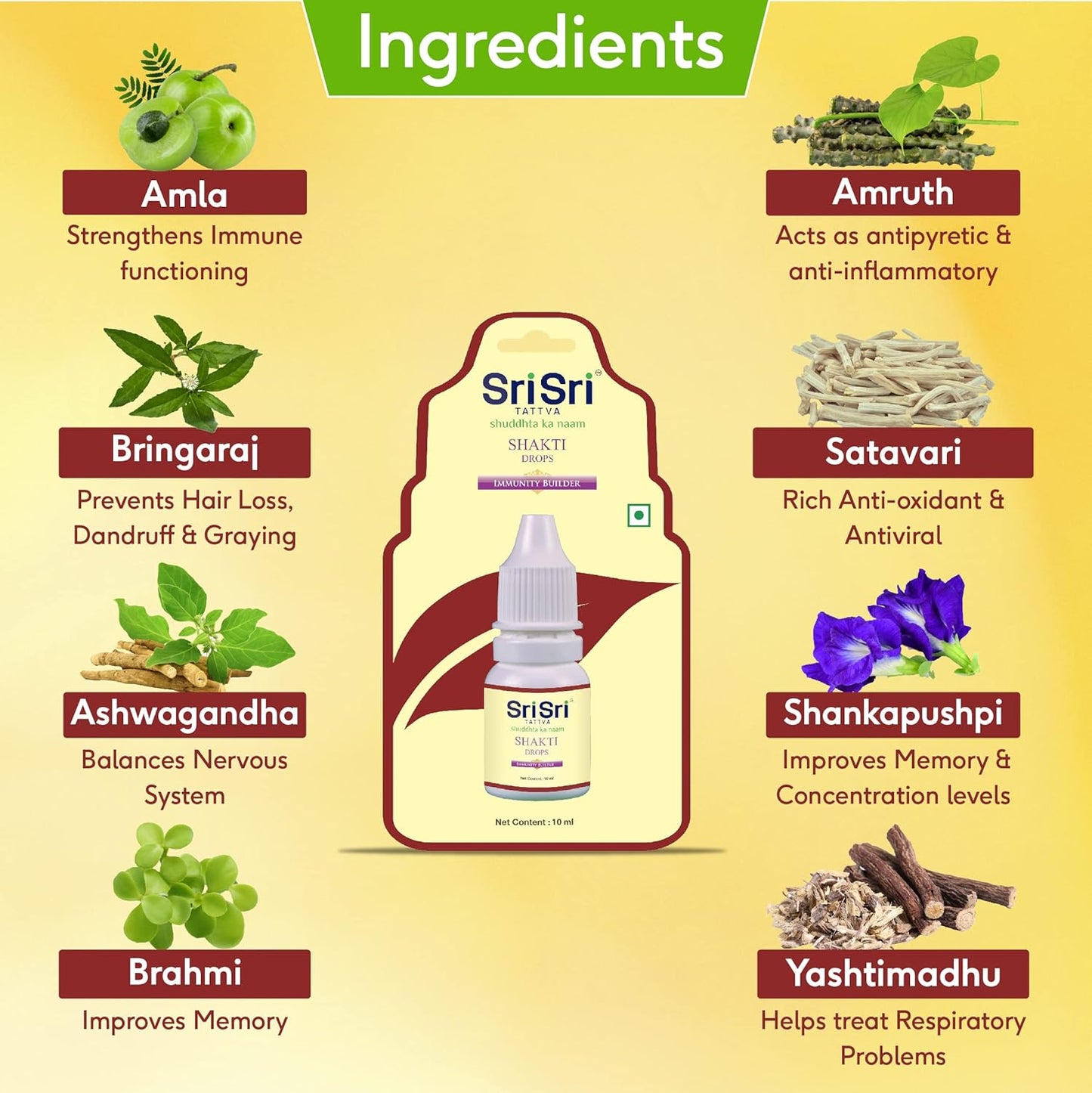Sri Sri Tattva Shakti Drop - 10ml Drop - Pack of 2