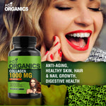 PUREORGANICS Collagen Protein Capsules 1000 mg Collagen Peptides for Healthy Skin and Nails and Relief in Bone and Joint Pain - 60 Capsules