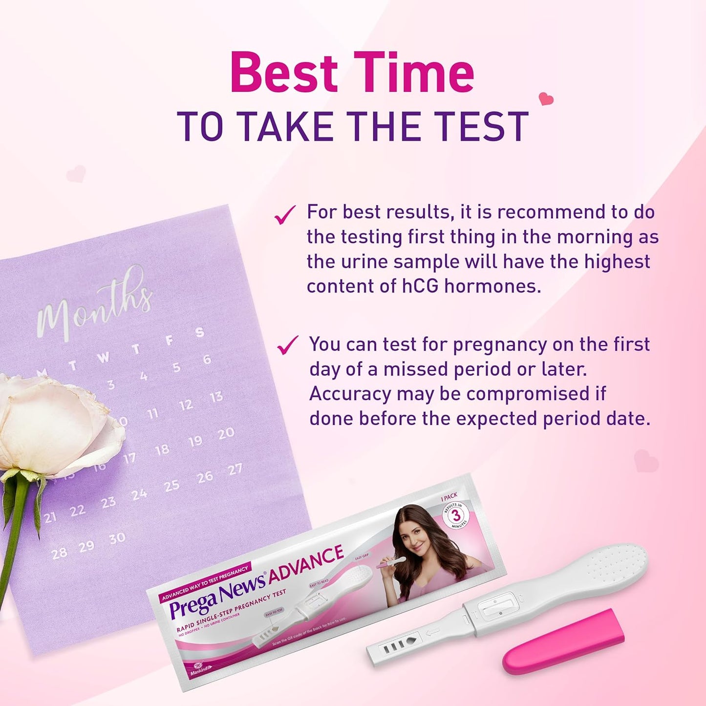 Prega News Advance Pregnancy Rapid Single-Step Test Kit - Pack of 2