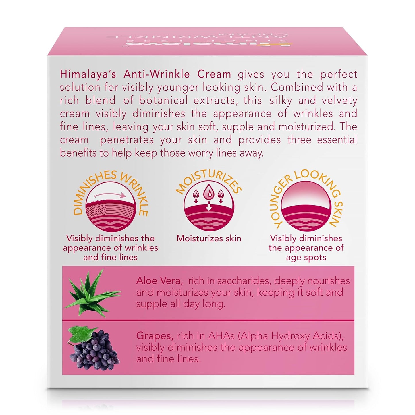 Himalaya Anti-Wrinkle Cream with Aloe Vera & Grape Extract | For Fine Lines & Age Spots